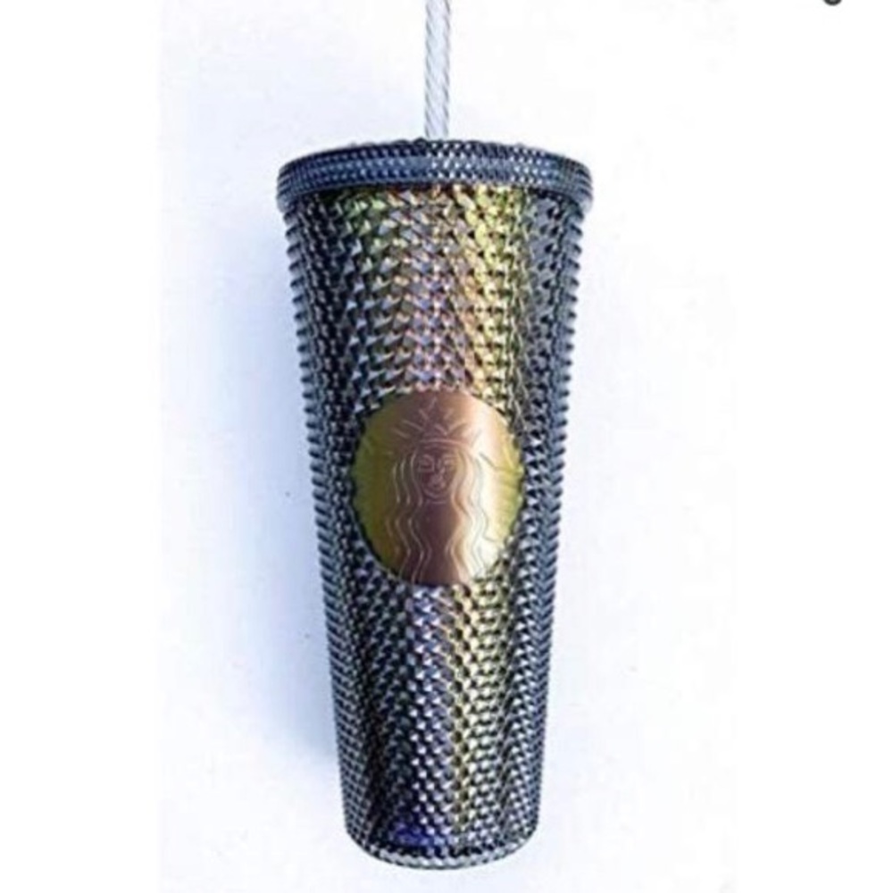 Starbucks Black & Gold Iridescent Studded Tumbler